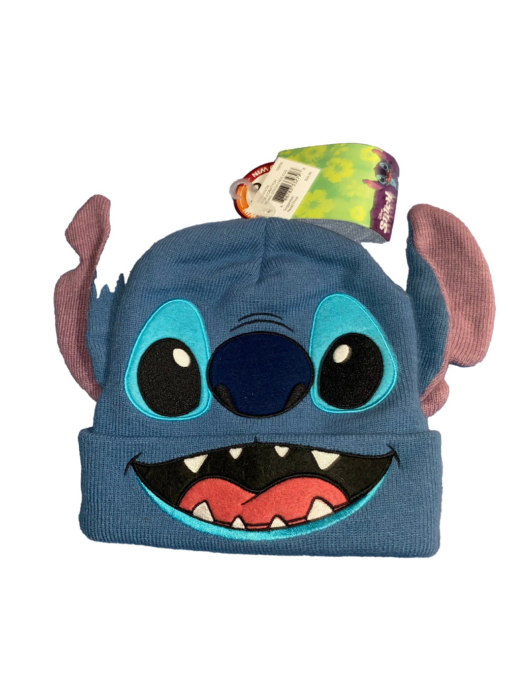 Disney Stitch Beanie Hat One Size Blue Pink NWT